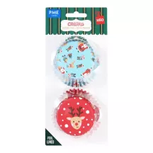 Santa & Rudolph cupcake cases, 60 pieces