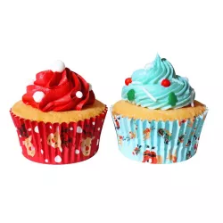 Cupcake-Förmchen Santa & Rudolph, 60 Stück