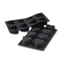 Stampo in silicone Cuore Ø 6 cm, 8 pezzi