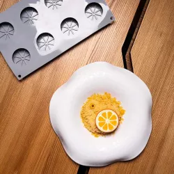 Moule en silicone Demi-orange, 8 pièces