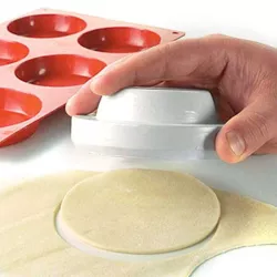 Silicone cookie cutter / press-on round and conical Ø 8 cm
