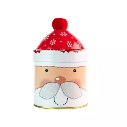 Santa biscuit tin, round Ø 90 x 125 mm