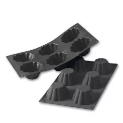 Silicone brioche mold Ø 8 cm, 6 pieces