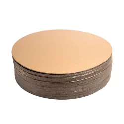 Tortenunterlage Gold/Schwarz rund, Ø 22 cm, 50 Stück