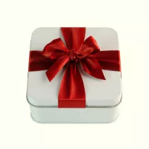 Guetzlidose mit Masche, 87 x 87 x 40 mm