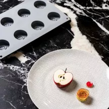 Stampo in silicone Mezza mela, set da 8 per pasticceria