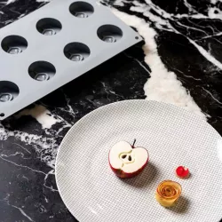Silicone mold half apple 8er mold for patisserie