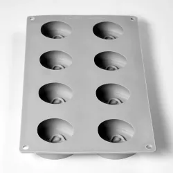 Stampo in silicone Mezza mela, set da 8 per pasticceria