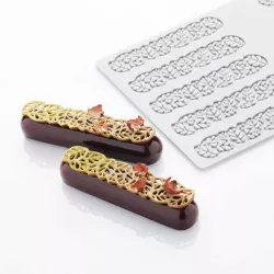 Moule en silicone pour les bricelets Eclair Feuilles