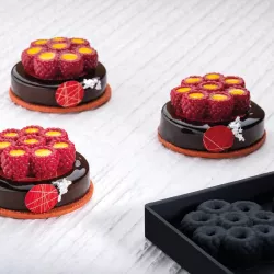 Silicone mold raspberry Ø 6 cm, 8 pieces