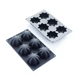 Silicone baking mold Medusa flower, 6 piece set