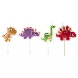 4 Kerzen "Dinosaurier"