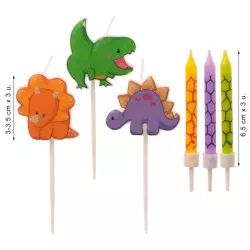Candele "Dinosauro" - 15 pezzi.