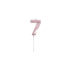 Numero candela oro rosa - Numero: 7