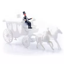 White carriage - cake decoration for weddings & festive occasions
