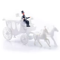 White carriage - cake decoration for weddings & festive occasions