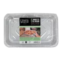 Aluminum baking dish 23 x 14 cm (5 pieces)
