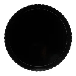 Wavy edge cake plate 30cm - Cake plate color: black