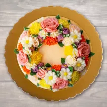 Wavy edge cake plate 30cm - Cake plate color: Golden
