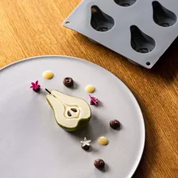 Stampo in silicone Mezza Pera, 8 pezzi