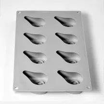 Stampo in silicone Mezza Pera, 8 pezzi
