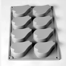 Moule en silicone demi-poire, 8 pièces