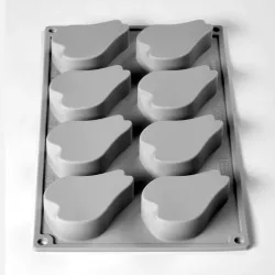 Stampo in silicone Mezza Pera, 8 pezzi