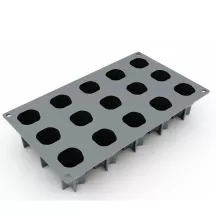 Silikonform Birnenmotiv, 15 Stück