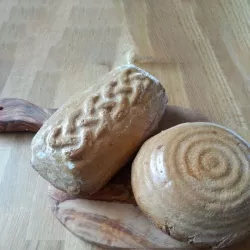 Cestino di lievitazione in pasta di legno, Treccia, 25 x 13 x 7 cm