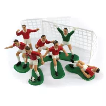 Cake topper set football team red