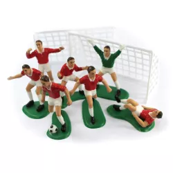 Cake topper Set Squadra di Calcio Rosso