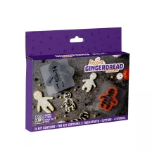 2 Halloween monster cookie cutters and 4 stencils