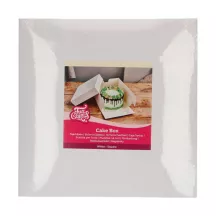 Boîte à gâteaux blanche - Dimensions de la boîte : 28 x 28 x 20 cm