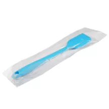 Silicone rubber scraper light blue large for large bowls