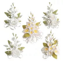 Bouquet of flowers white Cake Topper