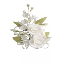 Bouquet of flowers white Cake Topper