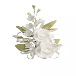 Bouquet of flowers white Cake Topper