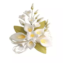 Blumenstrauss weiss Cake Topper