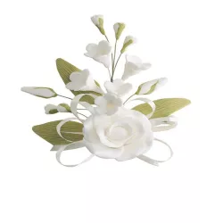 Bouquet of flowers white Cake Topper