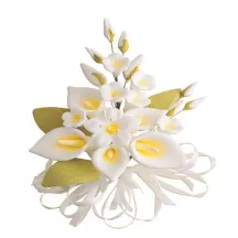 Bouquet of flowers white Cake Topper