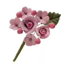Bouquet of flowers pastel cake topper