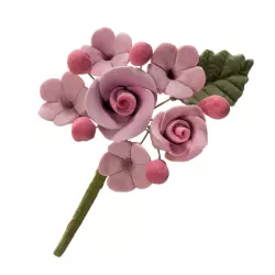 Bouquet de fleurs pastel Cake Topper