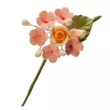 Bouquet of flowers pastel cake topper