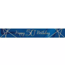 Zahlenbanner "Navy & Gold" - Zahl: 50