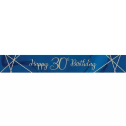 Zahlenbanner "Navy & Gold" - Zahl: 30