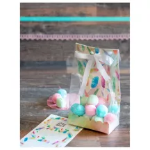 Rainbow Feathers" gift bag set, 24 pieces
