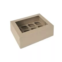 12 mini cupcake box Kraft