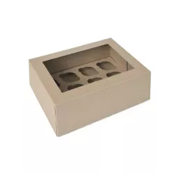 12 mini cupcake box Kraft
