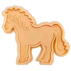 Emporte-pièce pour biscuits Cheval avec éjecteur et gaufrage