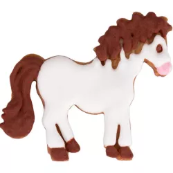 Horse biscuit cutter with ejector and embossing